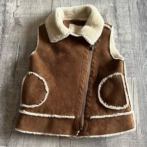 Kids Zara Girls vest size 4 brown